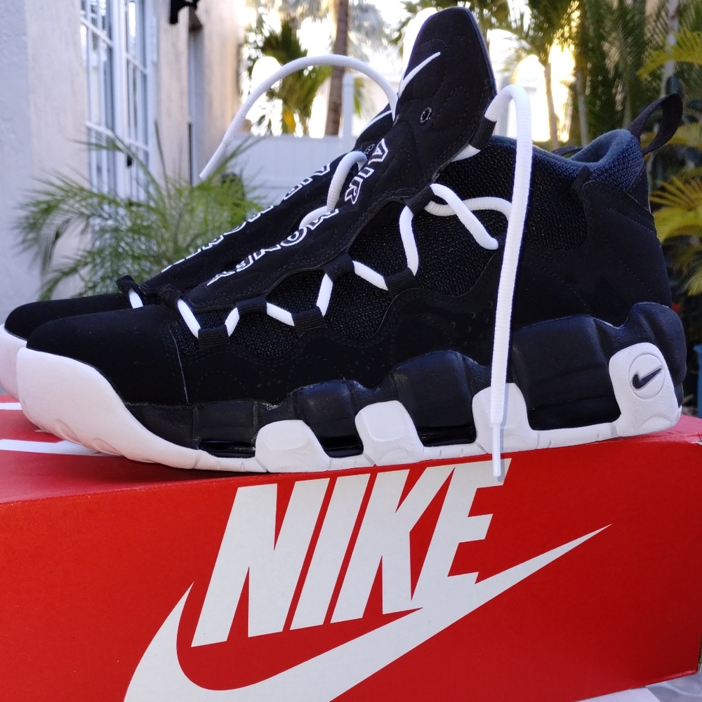 Black and white air money sneakers